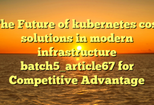 The Future of kubernetes cost solutions in modern infrastructure batch5_article67 for Competitive Advantage